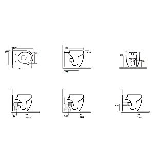 Унитаз приставной Kerasan Flo 3112 безободковый купить в интернет-магазине Sanbest