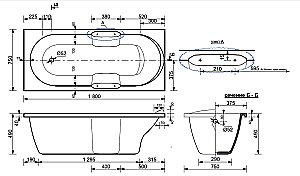 Ванна Эстет Камелия 180x75 цвет по RAL купить в интернет-магазине Sanbest