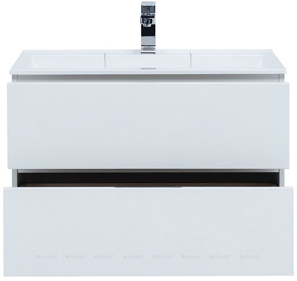 Тумба с раковиной Aquanet Алвита 235339 80 белый для ванной в интернет-магазине Sanbest