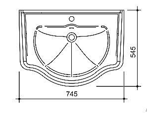 Консоль с раковиной Caprigo Concol 7061/73 для ванной в интернет-магазине сантехники Sanbest