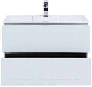 Тумба с раковиной Aquanet Алвита 235339 80 белый для ванной в интернет-магазине Sanbest