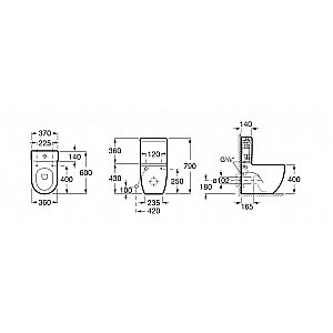 Унитаз напольный Roca Meridian-N 342248000 с бачком купить в интернет-магазине Sanbest