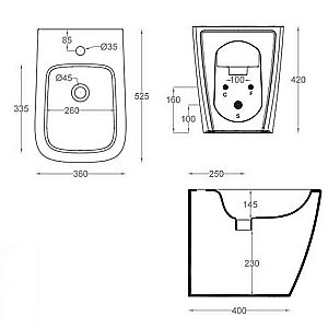 Биде напольное Artceram A16 Cocoa купить в интернет-магазине Sanbest