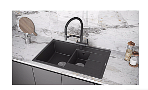 Смеситель для кухни Paulmark Rubert Ru213175-BLM черный купить в интернет-магазине сантехники Sanbest