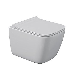 Унитаз подвесной  BERGES QUATTRO S 043361 с инсталляцей АТОМ Line кнопка хром глянец, безободковый, с крышкой микролифт купить в интернет-магазине Sanbest