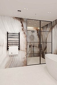 Полотенцесушитель электрический Veconi Barro-B B8050B-B черный купить в интернет-магазине сантехники Sanbest