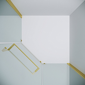 Душевой уголок Grossman Pragma 90х90 302.K33.03.9090.32.00 стекло прозрачное/профиль золото брашированное купить в интернет-магазине Sanbest