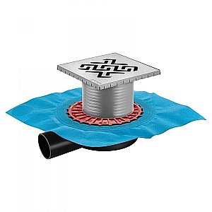 Душевой трап боковой Berges Zentrum Antik 15х15 091365 хром глянец купить в интернет-магазине Sanbest