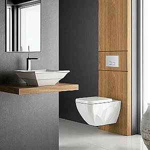 Раковина накладная Bien Kristal 41 KRLG04101FD0W3000 белая купить в интернет-магазине Sanbest