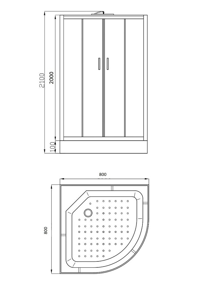 Душевая кабина Parly Classic Эконом EC831 80x80 купить в интернет-магазине Sanbest