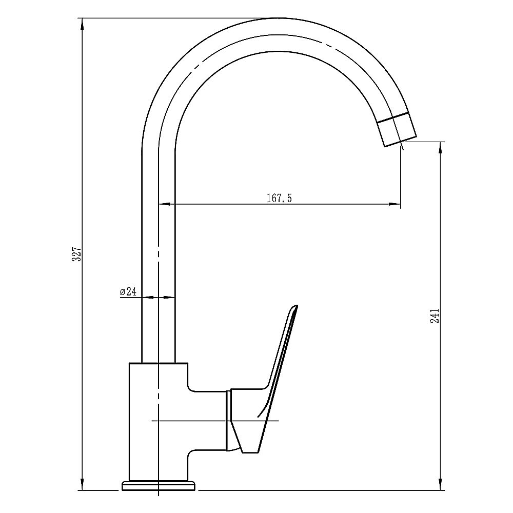 Смеситель для кухни LORANTO AVRORA LR70506000 хром купить в интернет-магазине сантехники Sanbest