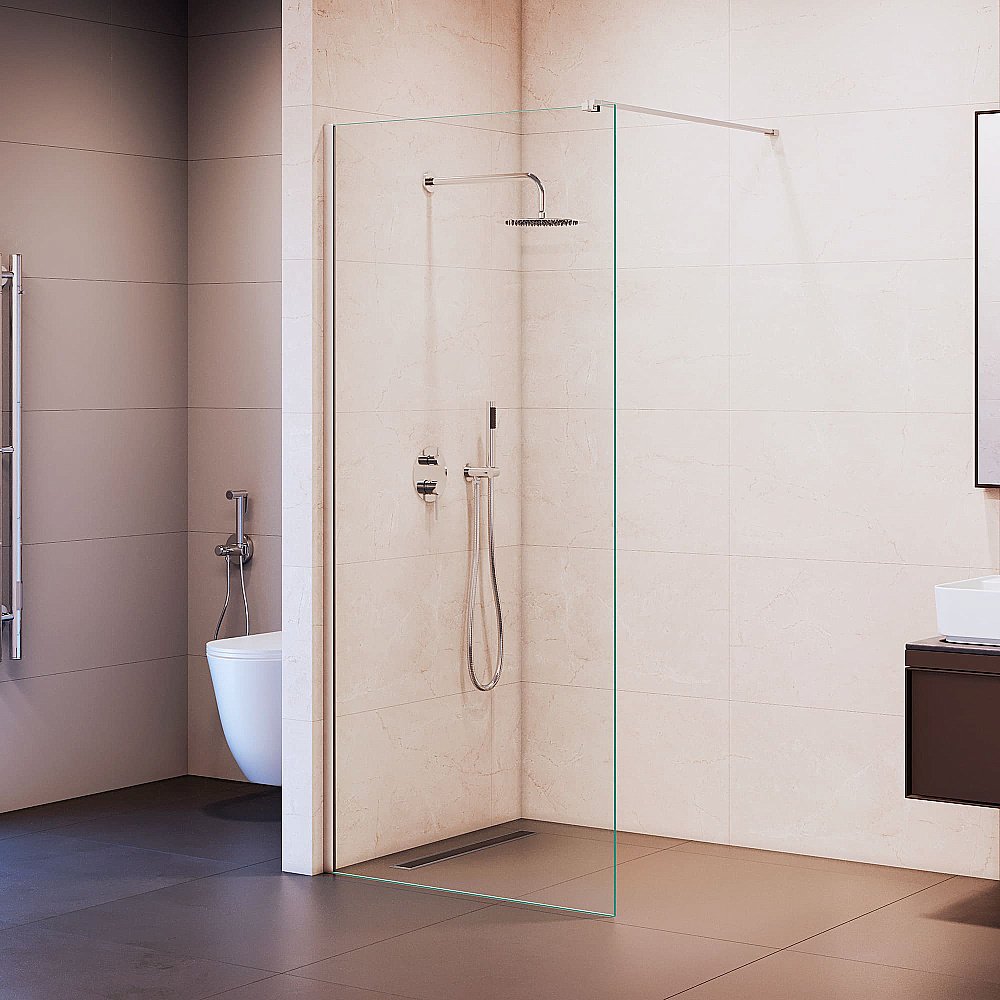 Душевая перегородка RGW Walk In WA-210 80 351021008-11 стекло прозрачное/профиль хром купить в интернет-магазине Sanbest