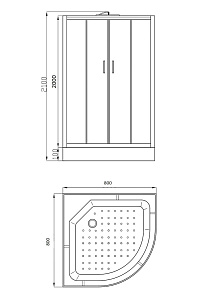 Душевая кабина Parly Classic Эконом EC831 80x80 купить в интернет-магазине Sanbest