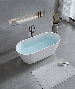 Ванна из искусственного камня TIMO solid ELISSA1700 170х80 белая купить в интернет-магазине Sanbest