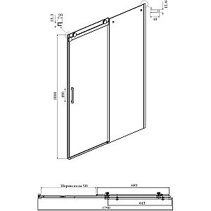 Душевой уголок Ambassador Benefit HX 19021102HX-110HX 130х110 стекло прозрачное/профиль хром купить в интернет-магазине Sanbest