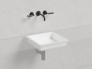 Раковина врезная снизу столешницы Salini MAREA 07 1802207M 42 из искусственного камня S-Stone, белая матовая купить в интернет-магазине Sanbest