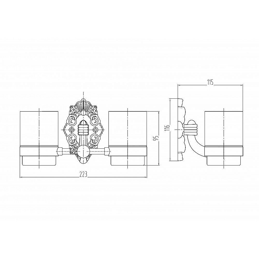 Стакан Milacio Valls MC.923.BR бронза купить в интернет-магазине сантехники Sanbest