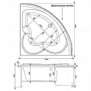Акриловая ванна Aquanet Manila 150 205522 с к/с купить в интернет-магазине Sanbest
