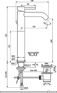 Смеситель для раковины Ideal Standard CERALINE BC194XG купить в интернет-магазине сантехники Sanbest