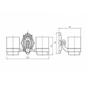 Стакан Milacio Valls MC.923.BR бронза купить в интернет-магазине сантехники Sanbest