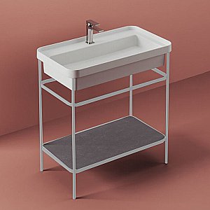 Консоль с раковиной Artceram FUORI SCALA ACA056/TFL03401/TFA 60.5 белая для ванной в интернет-магазине сантехники Sanbest