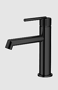 Смеситель для раковины Good Door NOVA СМ00060 черный матовый купить в интернет-магазине сантехники Sanbest