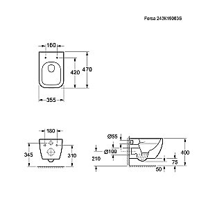 Унитаз подвесной Ambassador Forsa 243K19003S с крышкой микролифт, белый купить в интернет-магазине Sanbest