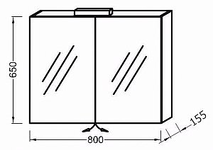 Зеркальный шкаф Jacob Delafon PRESQU`ILE EB928-J5 80 белый глянцевый купить в интернет-магазине сантехники Sanbest