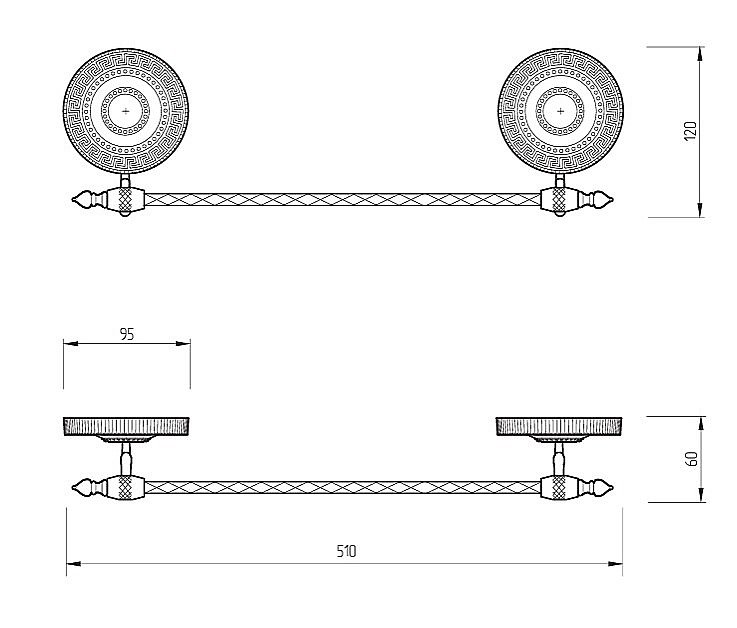 Полотенцедержатель Migliore MONTECARLO 32746 хром купить в интернет-магазине сантехники Sanbest