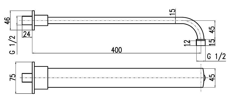 Держатель верхнего душа Rav-Slezak MD0701 хром купить в интернет-магазине сантехники Sanbest