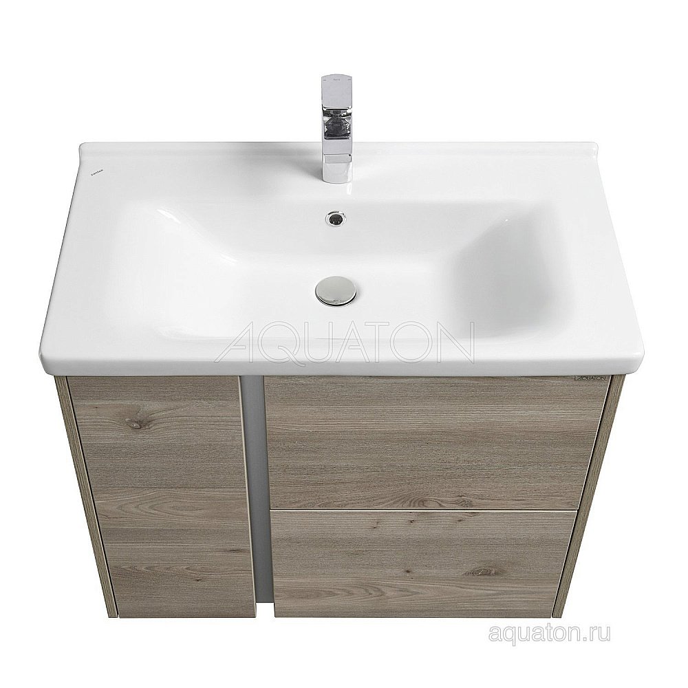 Тумба с раковиной Акватон Стоун 80 сосна арлингтон для ванной в интернет-магазине Sanbest