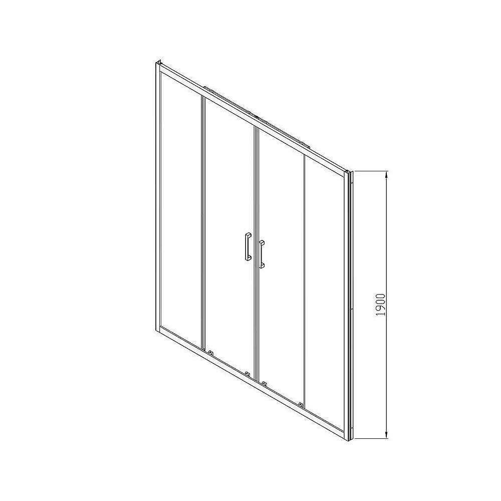 Душевая дверь Vincea ALPHA VDS-3AL 170 хром/прозрачное купить в интернет-магазине Sanbest