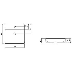 Раковина Excellent Rima 40 CEEX.4901.400.WH белая купить в интернет-магазине Sanbest