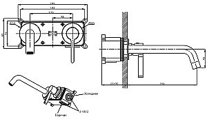 Смеситель для раковины Vincea Villa VBFW-1VL1GM вороненая сталь купить в интернет-магазине сантехники Sanbest