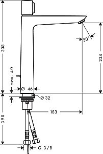 Смеситель для раковины Hansgrohe Talis E Select 71752000 купить в интернет-магазине сантехники Sanbest
