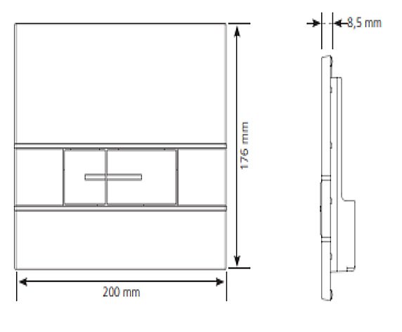 Кнопка для инсталляции Taliente Segment 31171110 черная купить в интернет-магазине сантехники Sanbest