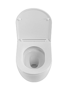 Унитаз подвесной BelBagno Compatto BB003CH-TOR/SC белый, безободковый, с крышкой микролифт, слив-торнадо купить в интернет-магазине Sanbest