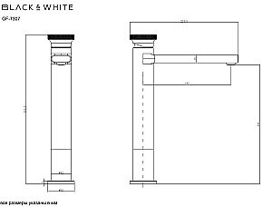 Смеситель для раковины Black&white Gravity GF-7307-GM оружейная сталь матовая купить в интернет-магазине сантехники Sanbest