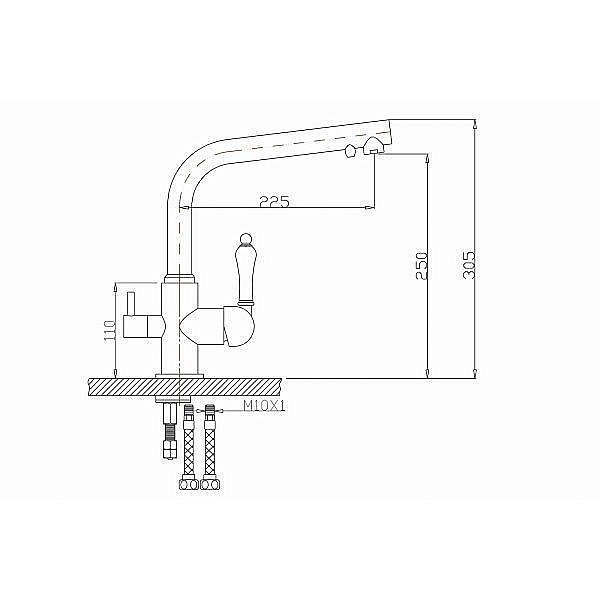 Смеситель для кухни Zorg Sanitary ZR 313 YF-33 Хром купить в интернет-магазине сантехники Sanbest