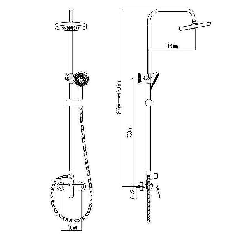 Душевая система Boch Mann JUNIOR BM7227 купить в интернет-магазине сантехники Sanbest