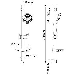 Душевая гарнитура WasserKRAFT A004 купить в интернет-магазине сантехники Sanbest