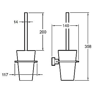 Ершик подвесной Jacob Delafon CLASSIQUE E77871-CP купить в интернет-магазине сантехники Sanbest