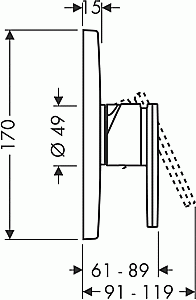 Смеситель для душа встроенный Hansgrohe Axor Citterio 39655000 купить в интернет-магазине сантехники Sanbest