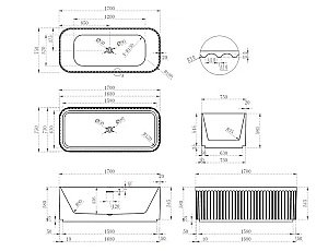 Ванна акриловая Abber AB9411-1.7 170x75 купить в интернет-магазине Sanbest