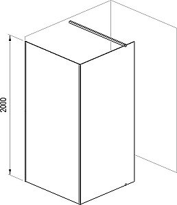 Душевое ограждение Ravak WALK-IN CORNER 120x90 стекло прозрачное/профиль черный купить в интернет-магазине Sanbest