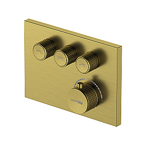 Душевая система WasserKraft A5548.353.259.285.194.286 с термостатом, золото матовое купить в интернет-магазине сантехники Sanbest