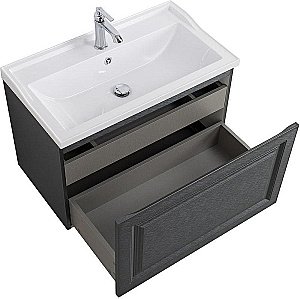 Тумба с раковиной Cezares Giubileo-N 80 GIUBILEO-N-80-1C-SO-TIT-P титан для ванной в интернет-магазине Sanbest