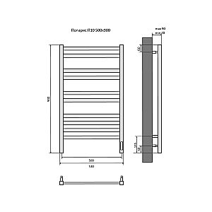 Полотенцесушитель Aquatek Поларис П10 500х900 AQ EL KO1090BL черный муар купить в интернет-магазине сантехники Sanbest