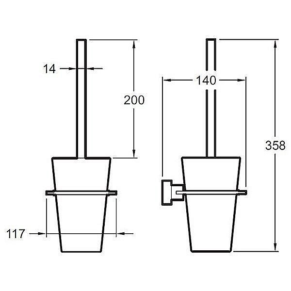 Ершик подвесной Jacob Delafon CLASSIQUE E77871-CP купить в интернет-магазине сантехники Sanbest