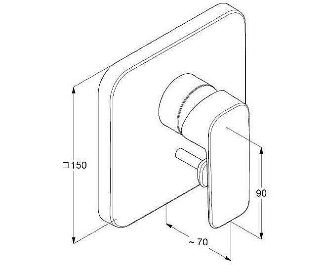 Смеситель для душа Kludi Pure&Style 404190575 купить в интернет-магазине сантехники Sanbest
